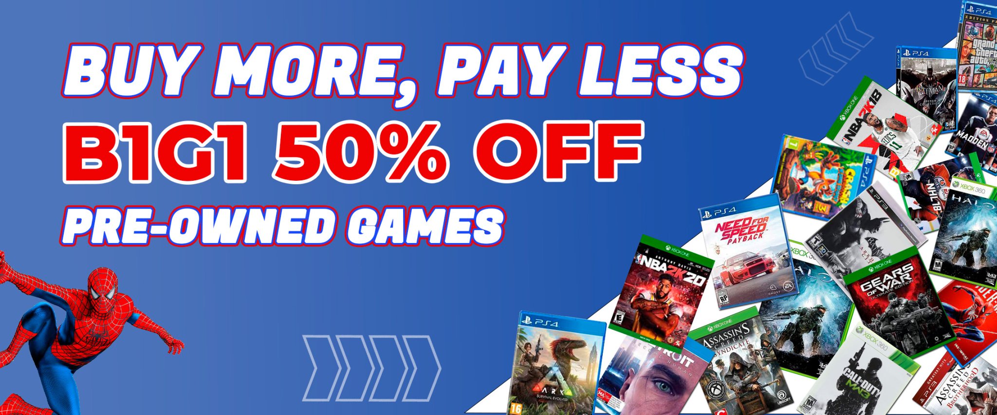 BUY MORE, PAY LESS B1G1 50% OFF