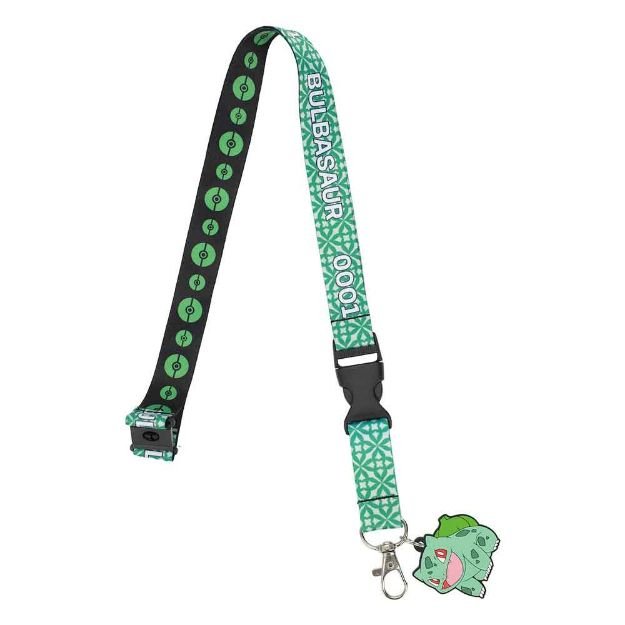 Bioworld Pokemon Bulbasaur Green Kanto Region Lanyard With Rubber Charm And ID from 2pgaming