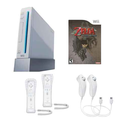 Nintendo Wii Console Bundle - Zelda The Twilight Princess - 2 Motion Plus Controllers from 2pgaming