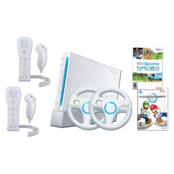 Nintendo Wii Console Mario Kart & Wii Sports Bundle from 2pgaming
