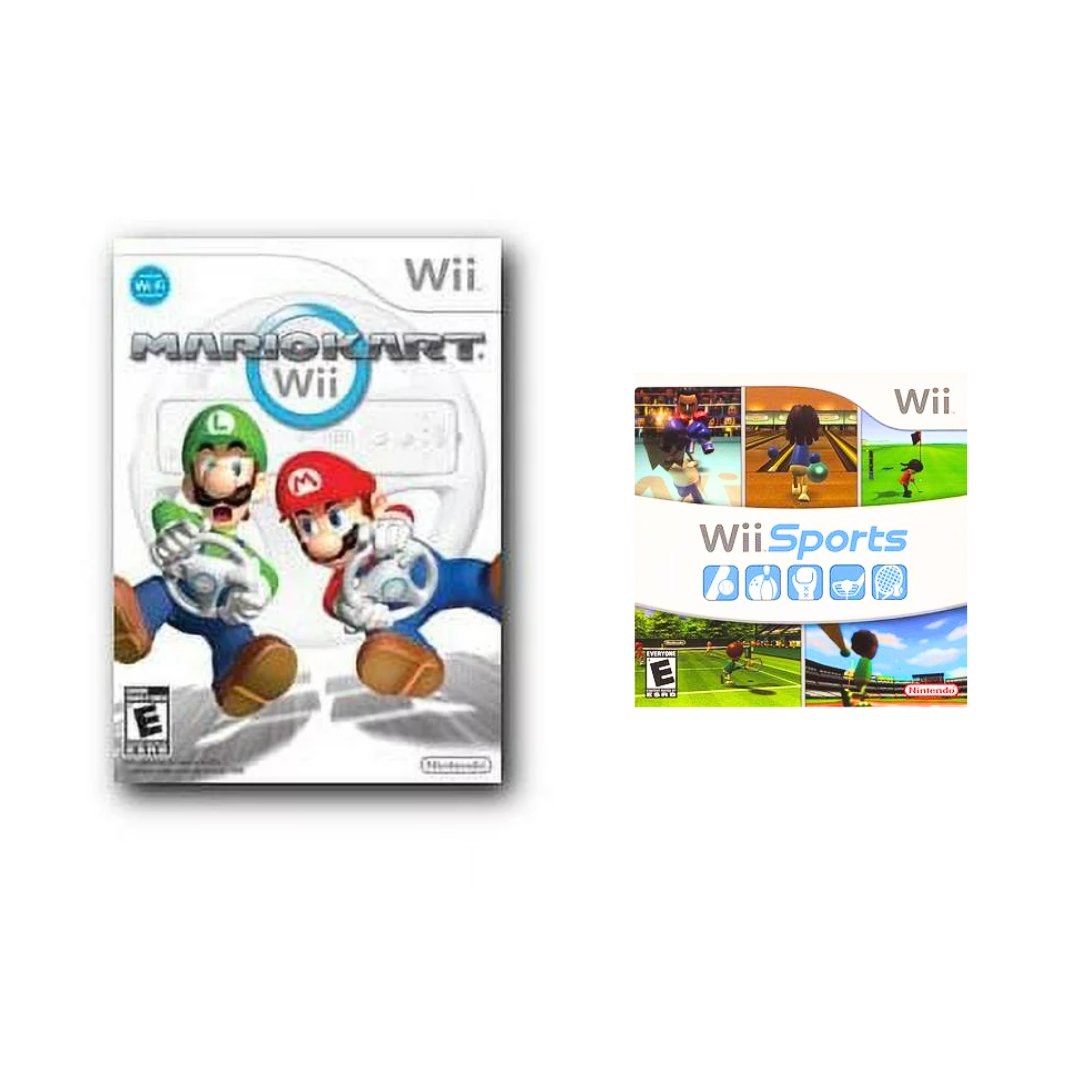 Nintendo Wii Console Mario Kart & Wii Sports Bundle from 2pgaming