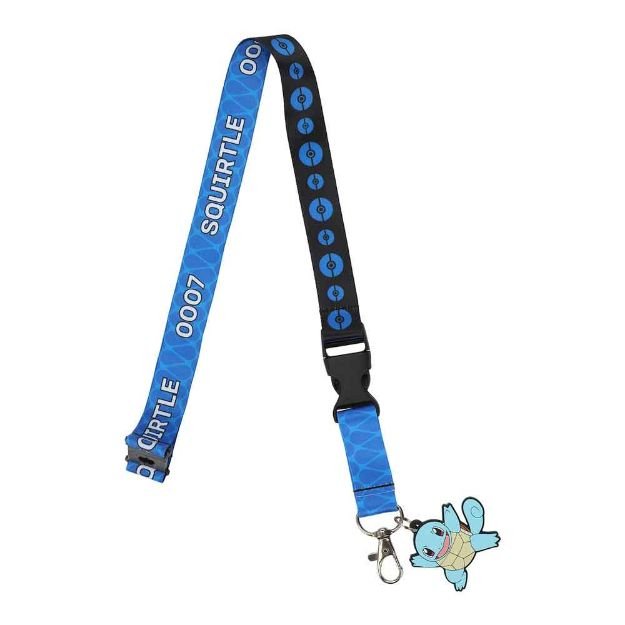 Pokemon Squirtle Blue Kanto Region Lanyard With Rubber Charm And ID from 2pgaming