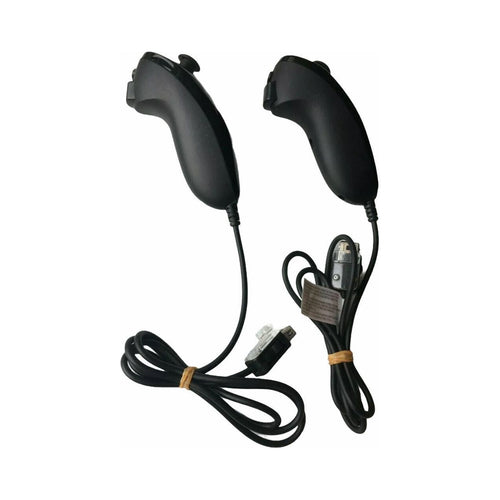 Authentic OEM Nintendo Wii Nunchuck Remote - Black- 2 Pack from 2pgaming
