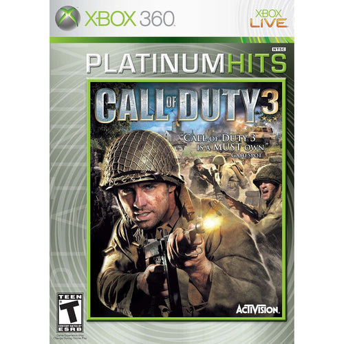 Call of Duty 3 Platinum Hits Microsoft Xbox 360 Game from 2pgaming