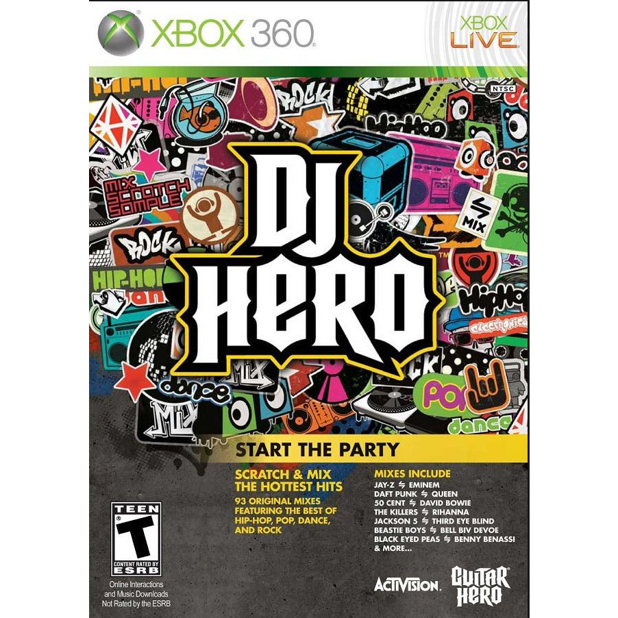 DJ Hero Microsoft Xbox 360 Game from 2pgaming