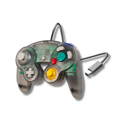 Gamecube Controller Gamepad Wired Compatible with Nintendo Gamecube & Wii - Smoke Black from 2pgaming
