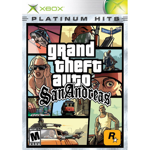 Grand Theft Auto San Andreas Platinum Hits Xbox Game from 2pgaming