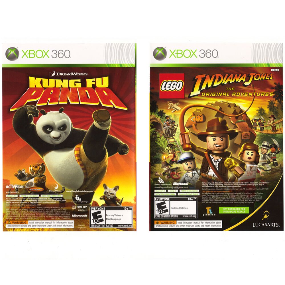 LEGO Indiana Jones and Kung Fu Panda Dual Pack Microsoft Xbox 360 from 2pgaming