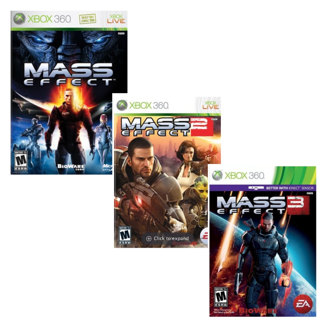 Mass Effect 1, 2, & 3 Xbox 360 Game from 2pgaming