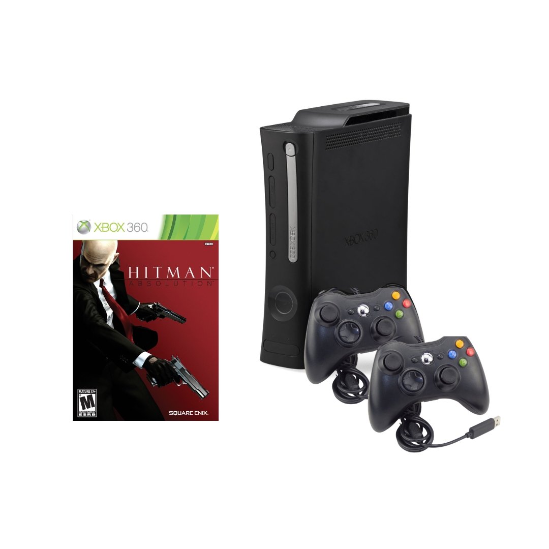Microsoft Xbox 360 Elite 120GB Console Bundle, Black, Brand New Hitman Absolution from 2pgaming