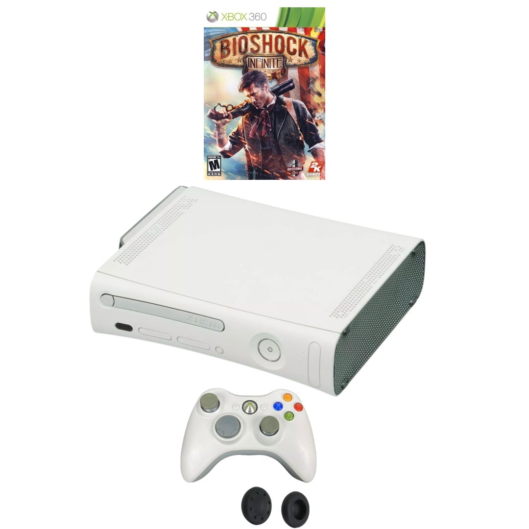 Microsoft Xbox 360 White Console Bundle, New Bioshock Infinite from 2pgaming