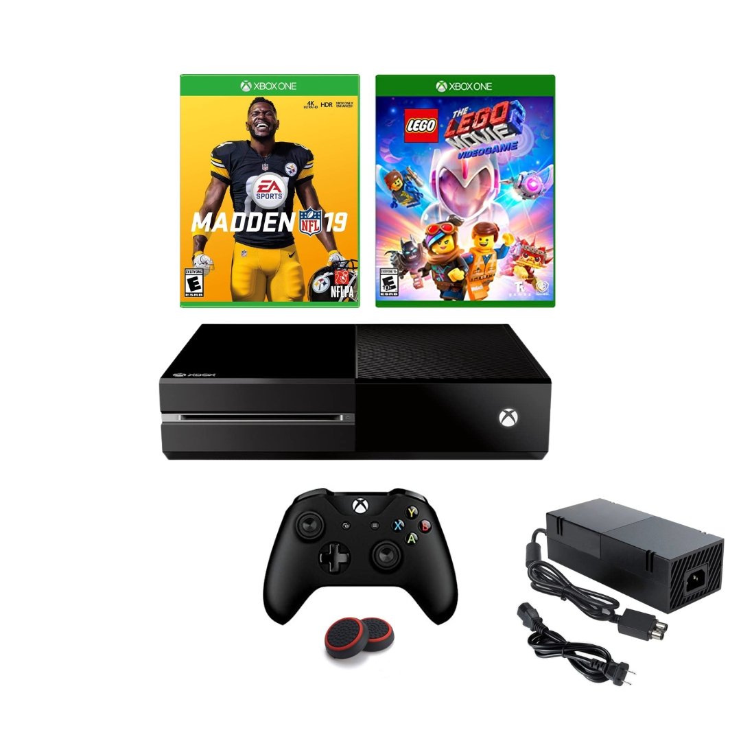 Microsoft Xbox One Original 500GB Console Bundle New Madden 19, Lego Movie 2 from 2pgaming