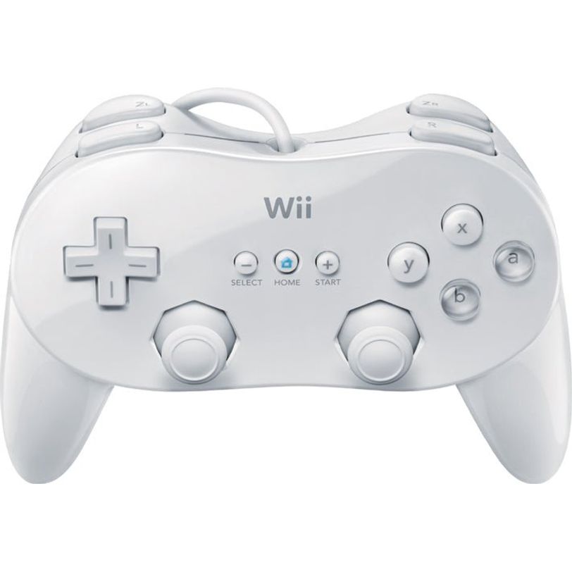 Nintendo Wii Classic Pro Remote Controller White Official OEM from 2pgaming