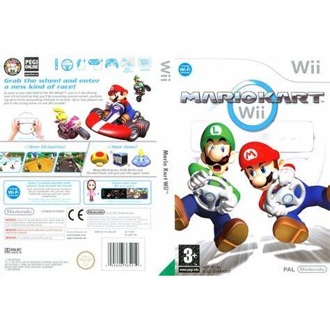 Nintendo Wii Console Bundle - White - Mario Kart - 2 Motion Plus Controllers from 2pgaming