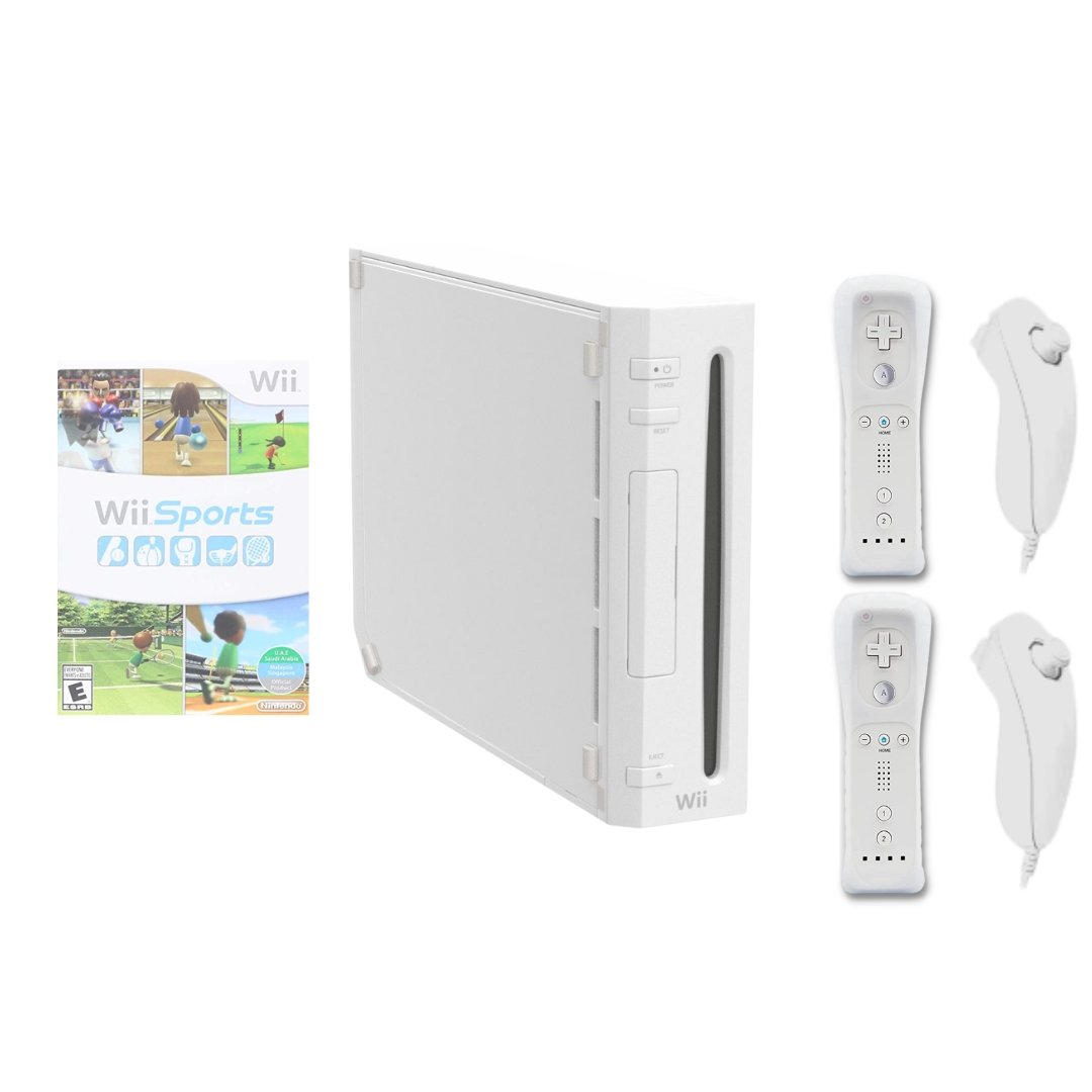 Nintendo Wii Console Bundle - White - Wii Sports - 2 Motion Plus Controllers from 2pgaming