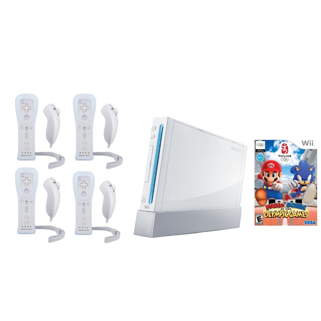 Nintendo Wii Console - White - 2 Motion Plus Controllers - You Chose Bundle - Mario Kart from 2pgaming