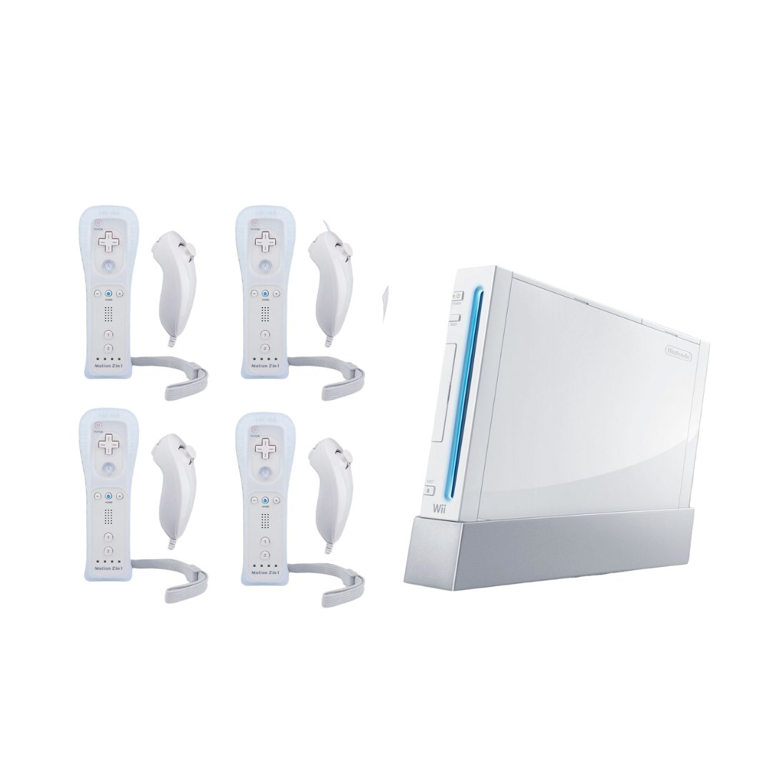 Nintendo Wii Console - White - 2 Motion Plus Controllers - You Chose Bundle - Mario Kart from 2pgaming