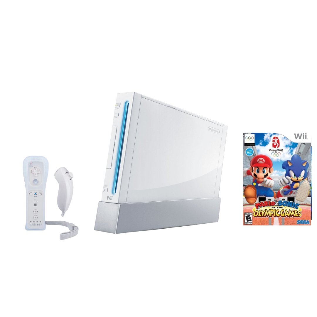 Nintendo Wii Console - White - 2 Motion Plus Controllers - You Chose Bundle - Mario Kart from 2pgaming