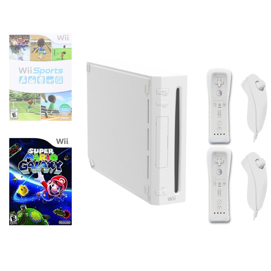 Nintendo Wii Video Game Console Bundle W/ Wii Sports & Super Mario Galaxy from 2pgaming