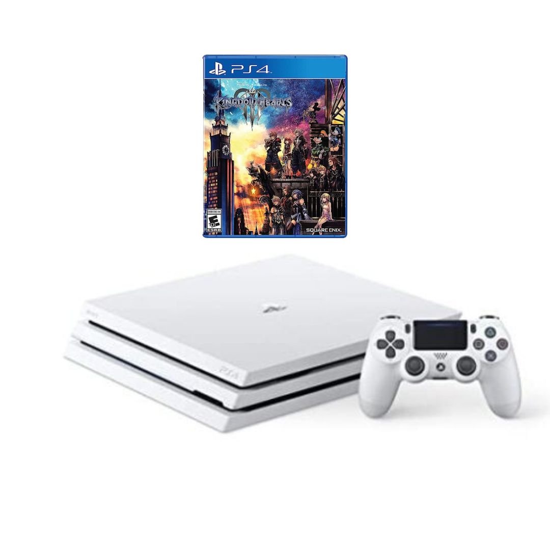 PlayStation 4 PS4 Pro 1TB Console - White + Brand New Kingdom Hearts 3 from 2pgaming