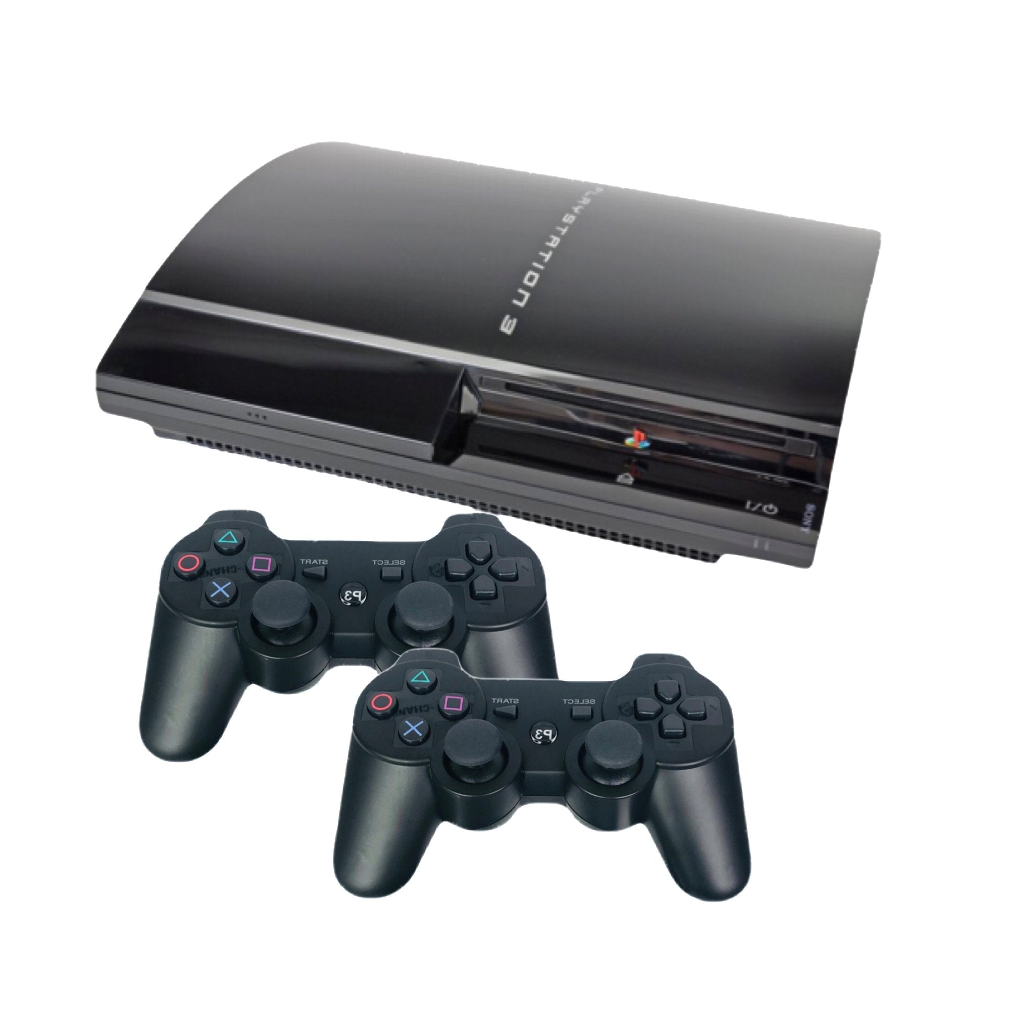 Sony Playstation 3 PS3 Backwards Compatible Fat Console - 20GB - 2 Wireless Controllers from 2pgaming