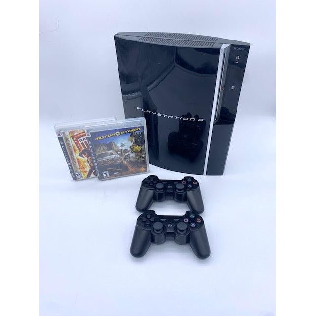 SONY PlayStation 3 PS3 Fat Console Bundle Black - Rainbow Six Vegas - Motor Storm - 2 Wireless Controllers from 2pgaming
