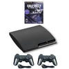 SONY PlayStation 3 PS3 Slim Console Black - New Call Of Duty Ghosts - 2 Wireless Controllers from 2pgaming