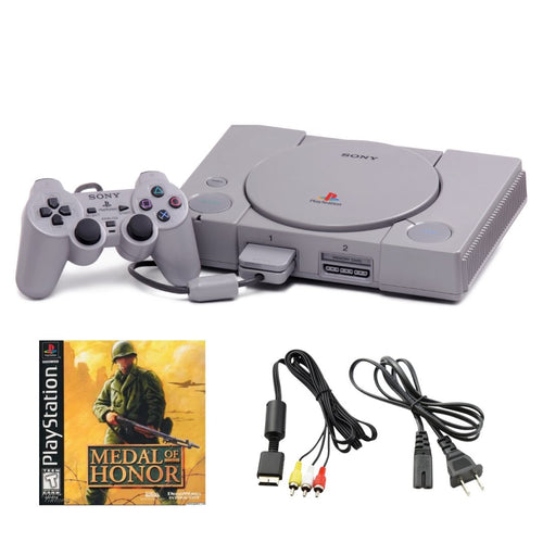 SONY Playstation One PS1 Bundle - Medal of Honor - 1 OEM Wired Controller from 2pgaming