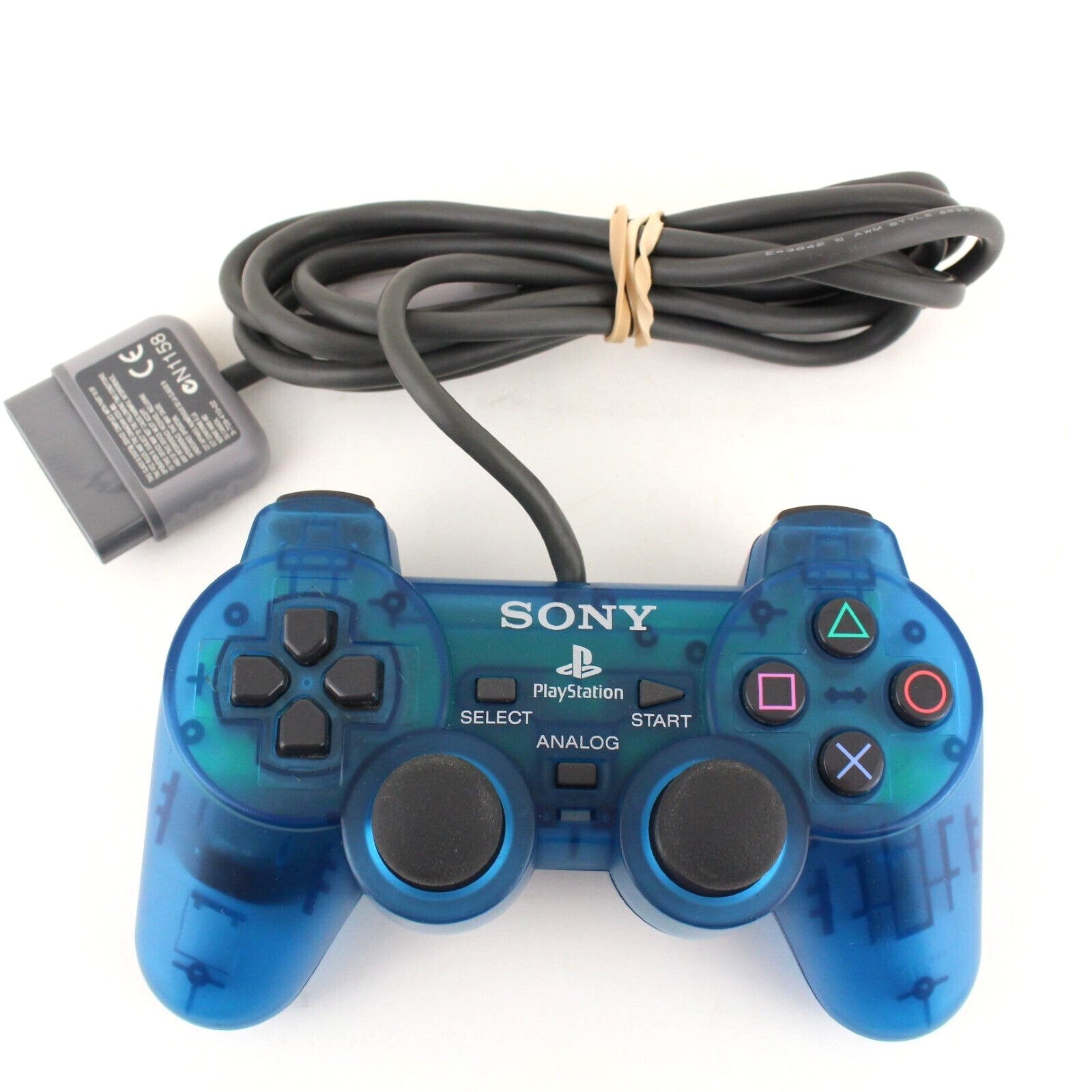Sony Playstation PS1 PS2 Analog Controller SCPH-1200- Clear Blue from 2pgaming