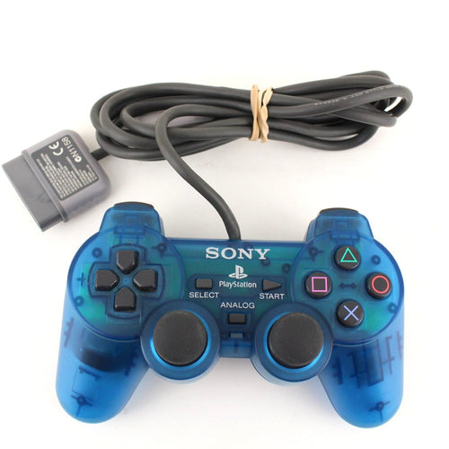 Sony Playstation PS1 PS2 Analog Controller SCPH-1200- Clear Blue from 2pgaming