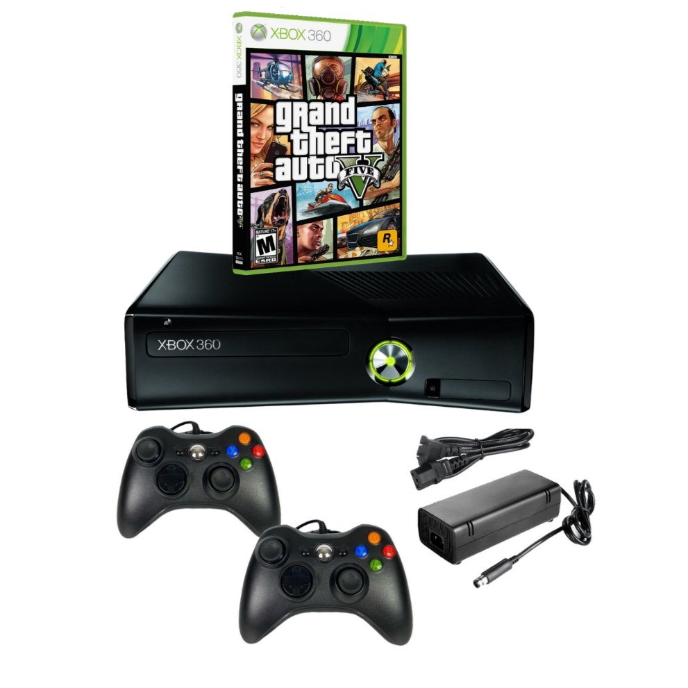 Microsoft Xbox 360 S 250GB Console - New GTAV Game - Refurbished from 2pgaming